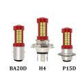 1PC Super Bright H4 Motorcycle LED Headlight Bulb 106 LED H6 BA20D P15D 6000K High/Low Beam Moto Head Light Foglight.