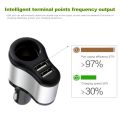 12V-24V Car Cigarette Lighter Socket Splitter Plug Dual USB Charger Adapter 1A+2.1A for iPhone samsung For bmw peugeot passat VW. 