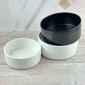 High edge ceramic bowl white/black color with 3 sizes 5.9x2.25 inch/7x2.9 inch/6.75x2.8 inch. 