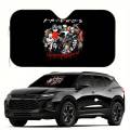 Horrible Friends Killer Movie Holographic Windshield Sunshade Car Front Windshield 70x130cm Sun Visor Heat Reflector.