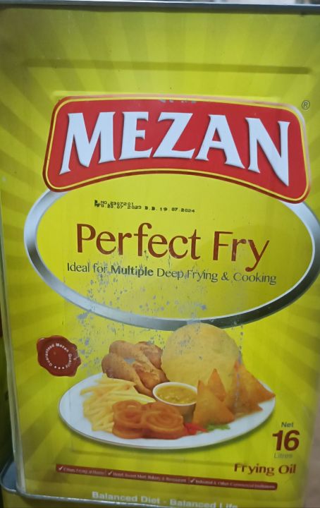 Meezan Cooking Oil (Perfect Fry) 16 KG tin Packing