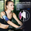 HAISSKY 7.0 Large Zipper Running Sports Armband For iPhone 16 15 14 13 12 Pro Max 15 Plus Samsung S24 Ultra Anti-Fall Arm Pouch. 
