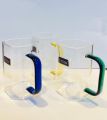 Juice Mug | Glass Mug | Best Quality Glass Mug | Soft Handle light in weight | 280ml Quantity | Light in weight | 3Pcs Set. 