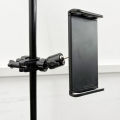 4.7-13.5" Tablet and Smartphones holder for Microphone Stand with 360-Degree Rotable Swivel Mount for Music Sheet Live Streaming. 