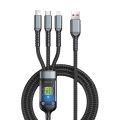 3-in-1 Multi-Port 100W USB Type-C Fast Charging Cable for iPhone, Xiaomi, Poco, Huawei, Samsung. 