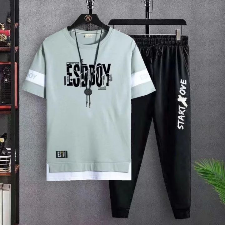 Men's%20Summer%20set%20Hot-selling%20T-shirt%20Pants%20Set%20Casual%20Fitness%20Jogger%20Pants%20Summer%20Gym%20T%20Shirt%20Hip%20Hop%20Fashion%20Men's%20Tracksuits%20-%20Image%203