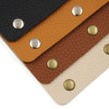 2 Pieces Leather Luggage Handle Wraps Handbag Handle Grip Protectors, Soft Purse Strap Cover Pad with Brass Clasps.