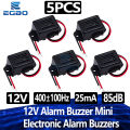 5PCS EGBO Alarm Buzzer DC 12V 85dB Mini Electronic Alarm Buzzers Constant Tone.