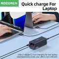 Rocoren GaN 5 100W 4 ports Desktop Charger 4.0 QC 3.0 PD USB-C Type C USB Fast Charging. 