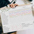 1Pc Habit Tracker: 12 Months Recordable, Undated Daily Weekly Monthly Habit Tracker Planner, Green Plant Design. 