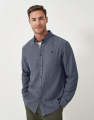 Crew Clothing UK Men’s Flannel Herringbone Shirt – Blue Multi | Regular Fit 100% Cotton | Long Sleeves | Sold by Moonwalk. 