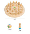 Wooden Memory Match Stick Chess Color Table Game Board Puzzles Montessori Educational Toy Cognitive Ability Learning Toys. 