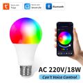 E27 220V Tuya Smart Bluetooth LED Bulb 9W 15W 18W RGB Lamp Smart Life APP Control Timer Function Dimmable Lampada Room Decor. 