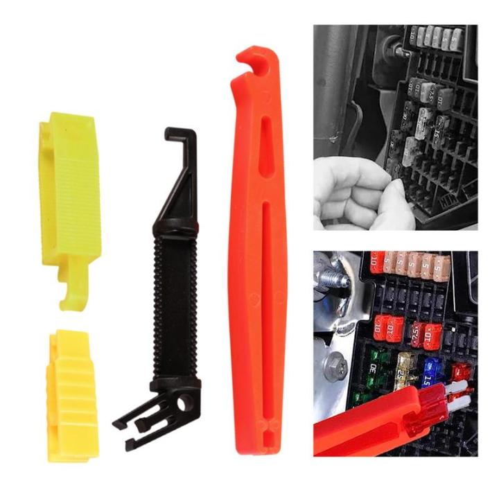Fuse Puller 4Pcs Car Automobile Fuse Clip Tool Extractor Removal Security Tool Mini Plastic Blade Fuse Extractor Car Accessories