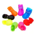 4Pcs Pet Dog Shoes Candy Color Waterproof Booties Rubber Small Medium Large Dogs Cats Outdoor Shoe Ankle Boots Pet Accessories. 