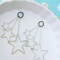 Star korean earings silvee golden earings dandling earings sparklers _pk. 