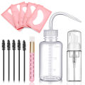 13Pcs Eyelash Extension Cleaning Kit 5 in 1 Lash Shampoo Brush Soap Foam Washing Bottle Set Eyebrow Mascara Wand Eye Pad Patches. 