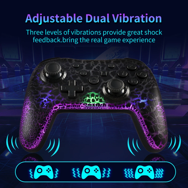 GAMINJA%20RGB%20Wireless%20Gamepad%20CRACK%20PROCESS%20For%20%20Switch%20TV%20Box%20PS3%20Joystick%20Controller%20Six%20axis%20gyroscope%20Dual%20Vibration%20-%20Image%205