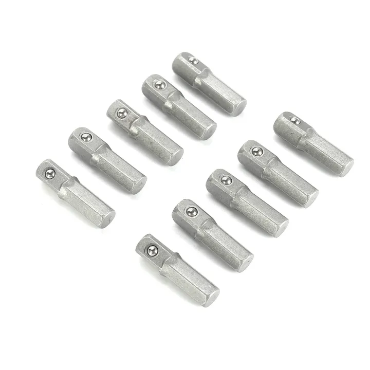 10pcs%2025mm%20Long%20Impact%20Socket%20Adapter%20Converter%201/4"%20Hex%20Shank%20To%201/4"%20Square%20Drive%20Hexagon%20Handle%20Adapter%20Converter%20Drill%20Tools%20-%20Image%205
