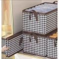 Foldable washable wadrobe Storage Box Folding Basket With Frame Clothing Organizer Drawer Cabinet Bin Containers For Wardrobe Bedroom Closet Home. 