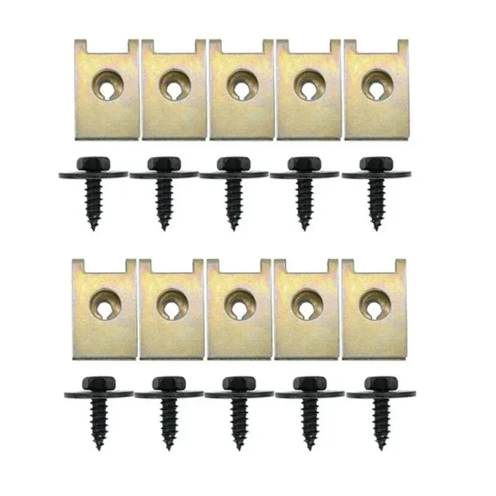 20pcs%20Hex%20Head%20Tapping%20Socket%20Bolt%20Screw%20Clips%20With%20Speed%20Fastener%20Engine%20Shield%20For%20Under%20Tray%20Splash%20Guard%20For%20BMW%20-%20Image%202