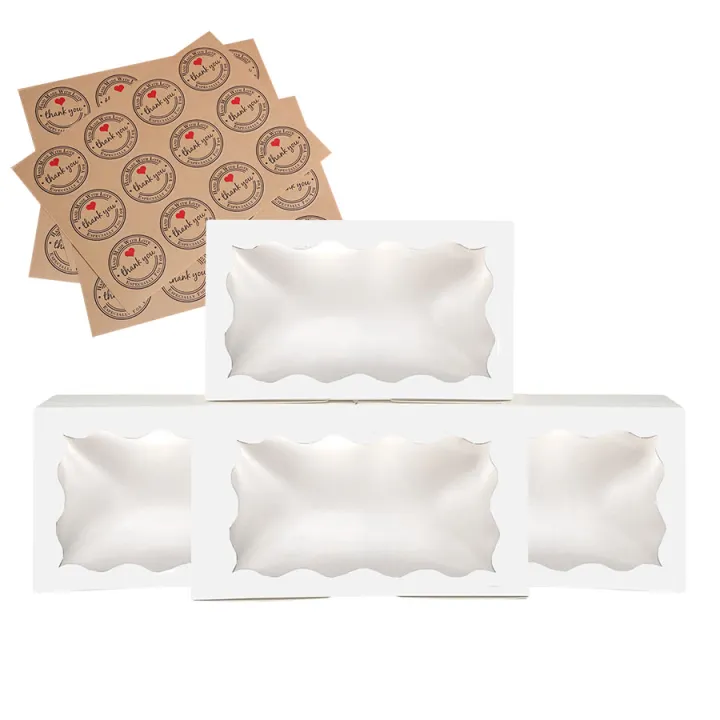 12/24%20cake%20carrier,%20rectangular%20box%20with%20lid,%20white,%20brown,%20bread%20box%20with%20window,%20for%20pies,%20doughnuts,%20muffins,%20weddings,%20parti%20-%20Image%206