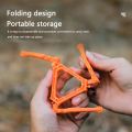 Nylon Gas Canister Stand Foldable Outdoor Gas Tank Bracket Camping Stove Bottle Stand Universal Tripod Folding Canister Stand. 