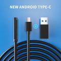 7.0MM TYPE-C Endoscope Camera IP67 Waterproof 6 LEDs Adjustable USB Android Flexible Inspection Borescope Cameras for Phone PC.