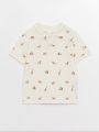 Polo Collar Short Sleeve Patterned Baby Boy T-Shirt and Shorts 2-Pack Set. 