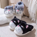 Fluffy Slippers Women House Cute Cartoon Casual Winter Designer Shoes Girls Home Flats Elegant Plush Fashion Footwear Large Size.