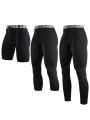 Mens Compression Pants Tights Cool Dry Leggings Sports Baselayer Running Tights Athletic Workout Active Shorts. 