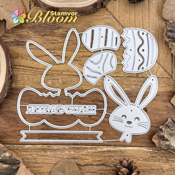 Original%20Lovely%20Layers%20Easter%20Bunny%20With%20Eggs%20Title%20Metal%20Cutting%20Dies%20Scrapbooking%20Decorative%20Embossing%20-%20Image%204