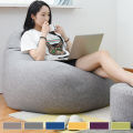 Lazy Sofas Cover Large Bean Bag Cover Without Filler Adults Couch Living Room Bedroom Home Tatami Lounger Comfortable Seat Cover.
