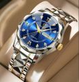 BINBOND 2521 Men’s Luxury Stainless Steel Waterproof Fashion Business Watch Luminous Dual Calendar Quartz Wrist Watch. 