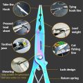 Multifunctional Fishing Pliers Ergonomics Anti-slip Lure Pliers Straight Nose Color Titanium Tied Hooks Angling Equipment. 