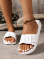 Women's Fashion Slippers Waterproof Non-Slip Soft Sole Wear-Resistant Home Outdoor Slip-On Comfortable Slippers. 