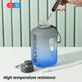 2 Liter Sports Water Bottle With Straw Large Capacity Fitness With Scale Gradient Kettle Outdoor Plastic Portable Water Bottle.