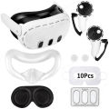 7in1 VR Accessories Kits for Meta Quest 3 Silicone Protective Cover VR Headset Lens Cap Protection Case for Meta Quest 3.