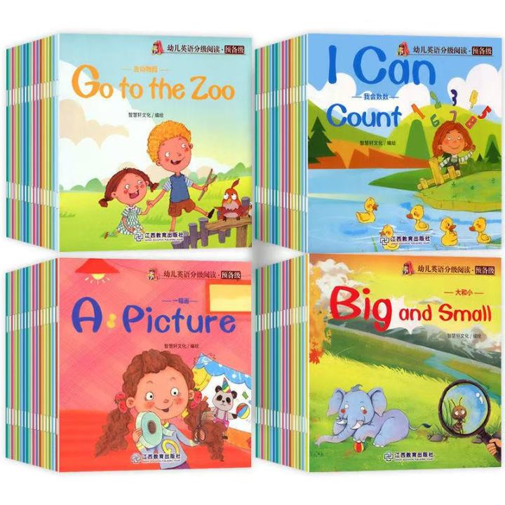 60 Books/Set Children's English Early Learning Picture Book Graded ...