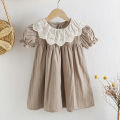 1-6Yrs Kids Baby Dress Summer Girls Sweet Lace Collar Princess Dress New Kids Baby Girls Dress Cotton Children Clothes Dress. 