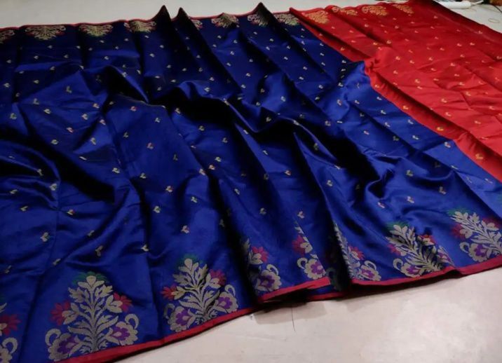 Various Color Tangail Half Silk Meena Jamdani Saree For Women
