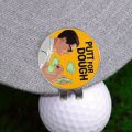 Funny Golf Ball Marker Magnetic Hat Clip with Putter for Dough Design Durable Iron Yellow & White Perfect for Golf Courses. 