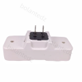 White Portable 250V 6/10A universal travel adaptor socket Europe extension socket power converter plug with on off light switch. 