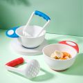 Baby Food Masher Handmade Grinding Bowl Fruits /Vegetables Masher Bowl Children Infant Food Mills Kids Fine Grinding Rod Bowl for Baby. 