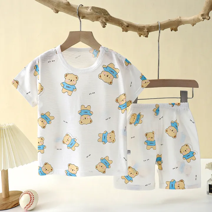 Popular%20in%20SummCottonSafe%20Baby%20Children%20Clothes%20%20Set%20Cute%20Cartoon%20Short%20Sleeve%20Home%20Pajama%20Set%20Sleepwear%20Soft%20Breathable%20-%20Image%202