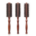 6 Style Natural Boar Bristle Hair Round Brush Wood Handle Round Barrel Hair Comb Hair Roller Brush Hairdressing Styling Tools. 