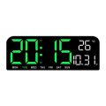 Large Digital Wall Clock Temp Date Week Display USB Powered Table Clock Wall-mounted Dual Alarms LED Clocks. 