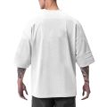 Running T-shirt Men Oversized Dropped Shoulder V-neck Half Sleeve Fitness T Shirt Summer Mesh Loose Gym Clothing Sports Jerseys.