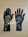Mehendi art template hand template 2pcs.