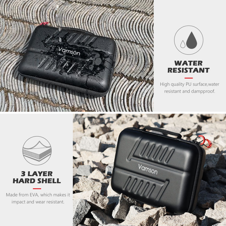 Vamson%20Large%20Waterproof%20Carrying%20Case%20PU%20for%20%20Hero%2011/10/9/8/7/6%20for%20%20OSMO%20Action%20Camera%20for%20insta360%20x3/x2%20Hard%20Shell%20-%20Image%204